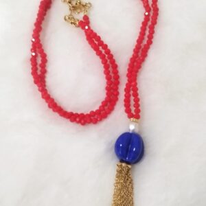 Colar coração azul